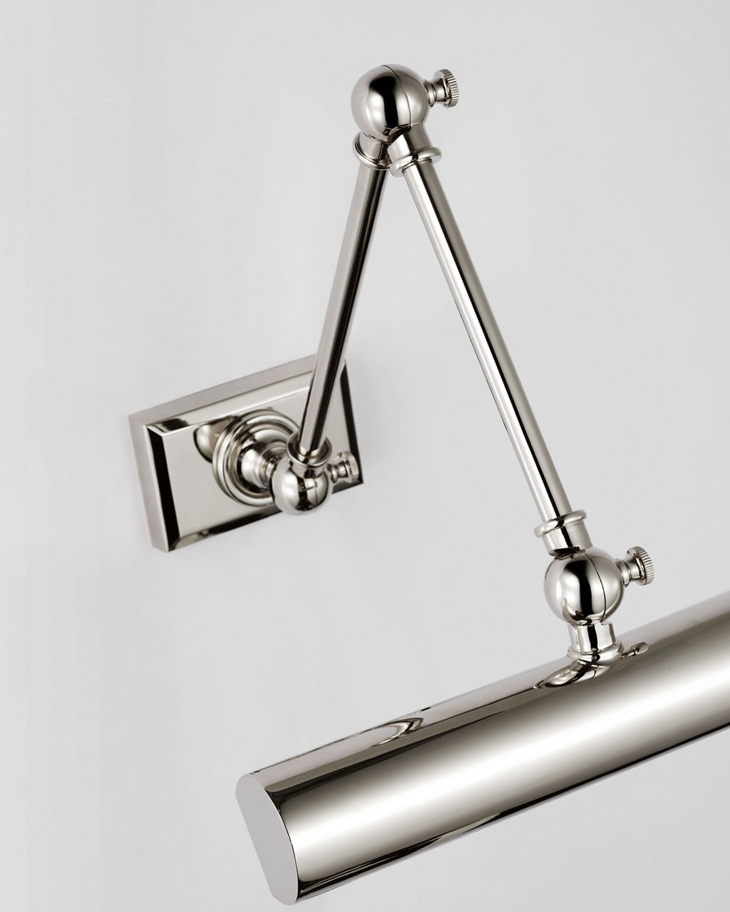 Cabinet Maker 12" Double Library Light | Polished Nickel