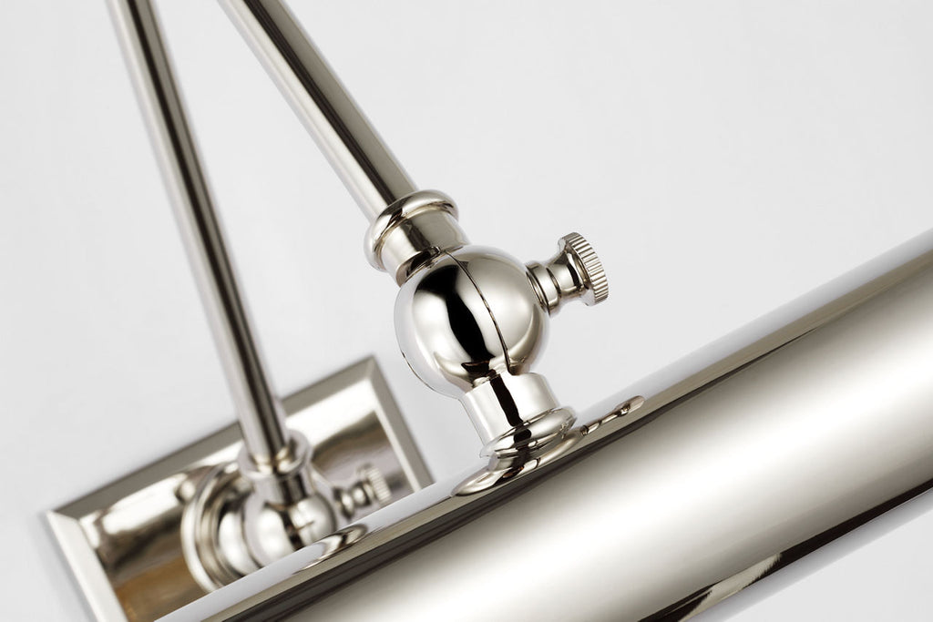 Cabinet Maker 12" Double Library Light | Polished Nickel