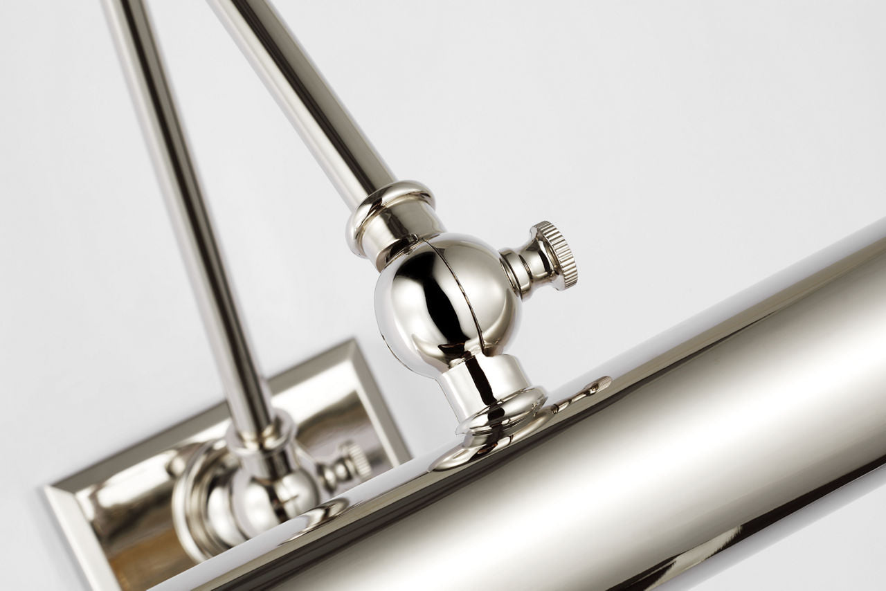 Cabinet Maker 12" Double Library Light | Polished Nickel