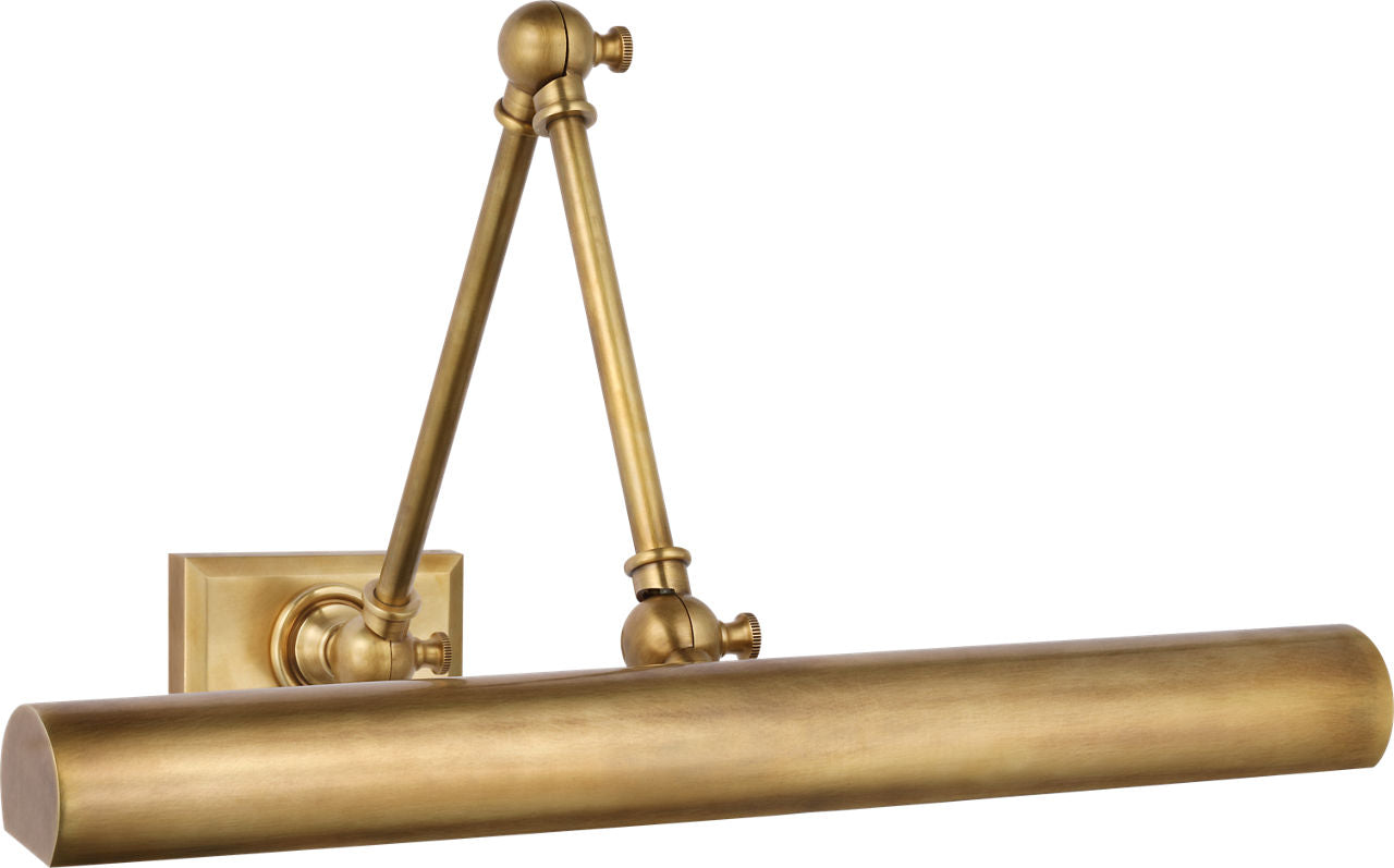Cabinet Maker 18" Double Library Light | Hand-Rubbed Antique Brass