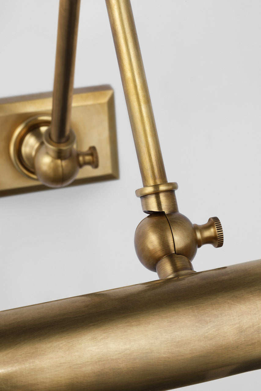 Cabinet Maker 18" Double Library Light | Hand-Rubbed Antique Brass