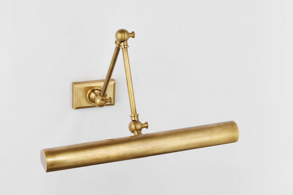 Cabinet Maker 18" Double Library Light | Hand-Rubbed Antique Brass