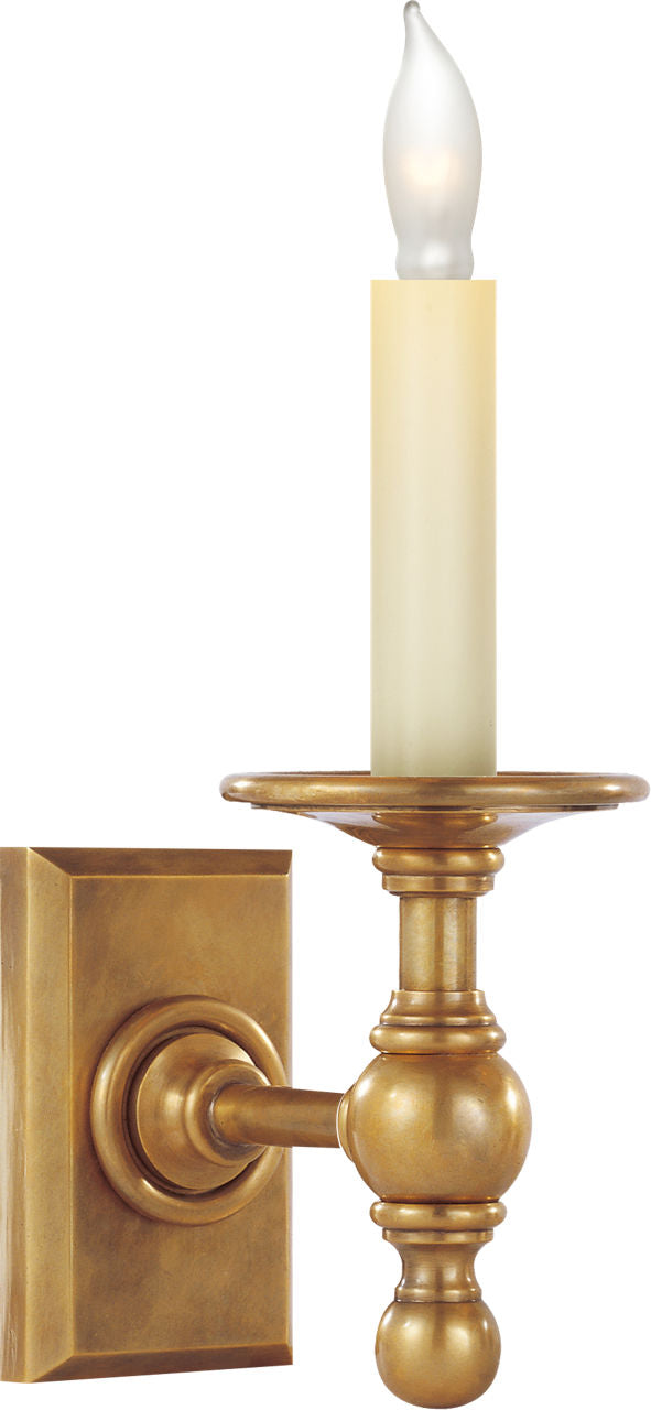 Single Library Classic Sconce | Hand-Rubbed Antique Brass