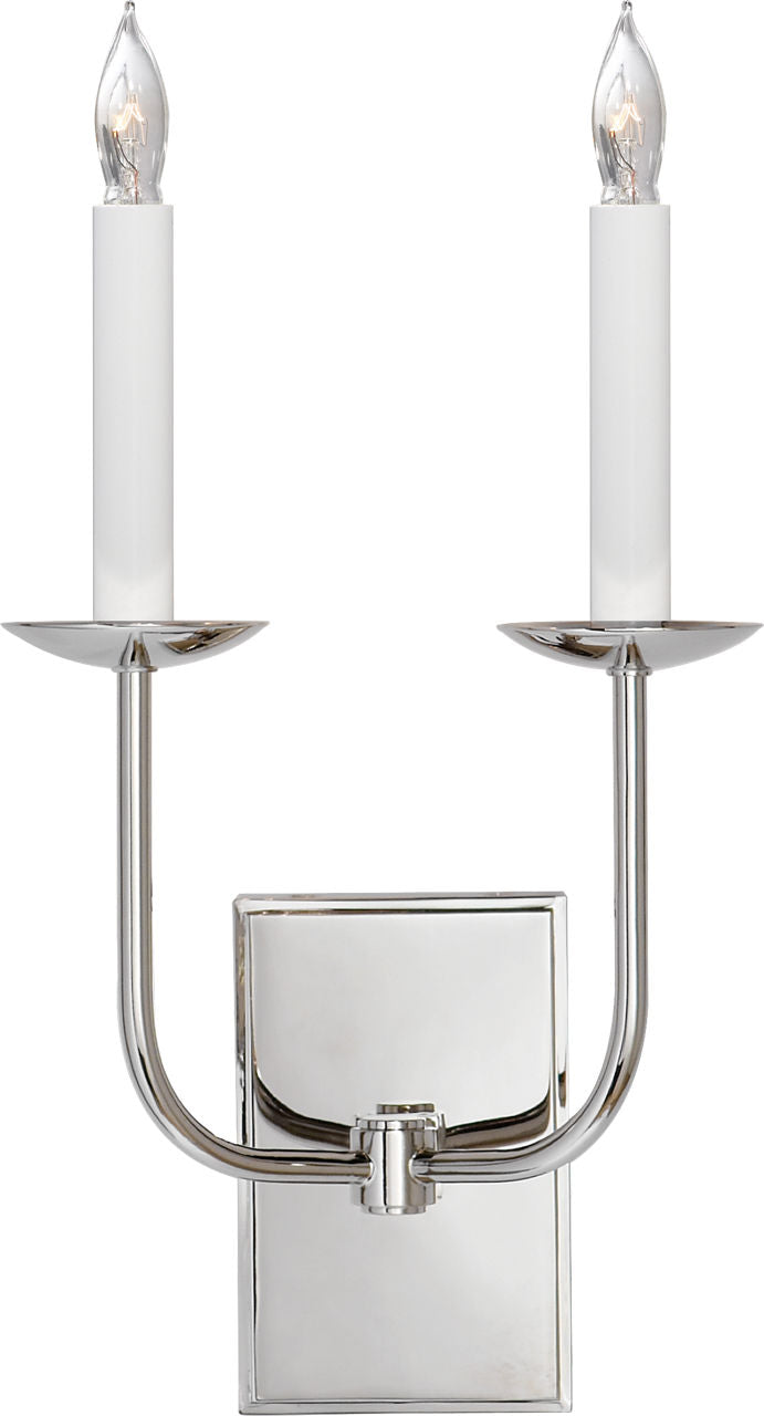 TT Double Sconce | Polished Nickel