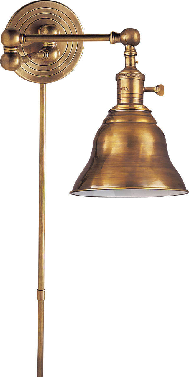Boston Swing Arm | Hand-Rubbed Antique Brass | SLE Shade