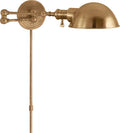 Boston Swing Arm | Hand-Rubbed Antique Brass | SLG Shade