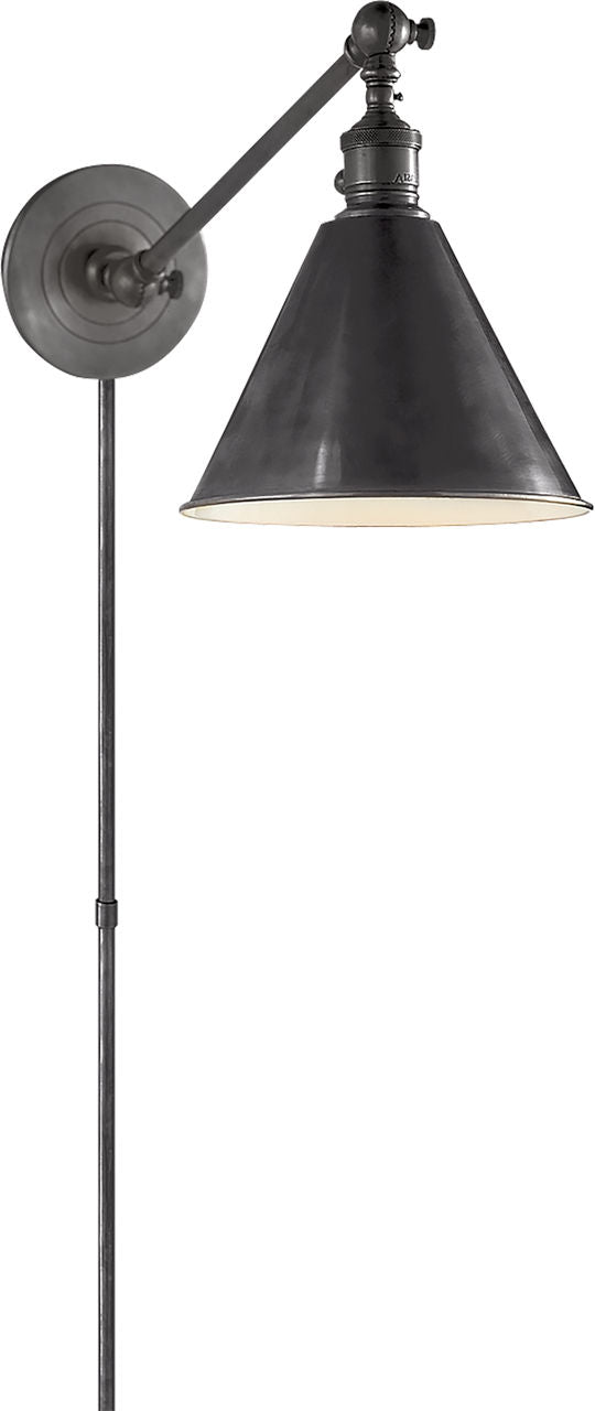 Boston Functional Single Arm Library Light | Bronze