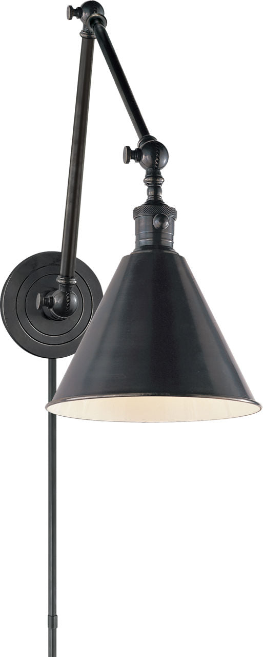 Boston Functional Double Arm Library Light | Bronze