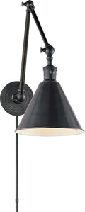 Boston Functional Double Arm Library Light | Bronze