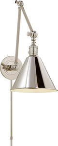Boston Functional Double Arm Library Light | Polished Nickel