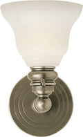 Boston Functional Single Light | Antique Nickel | White Glass