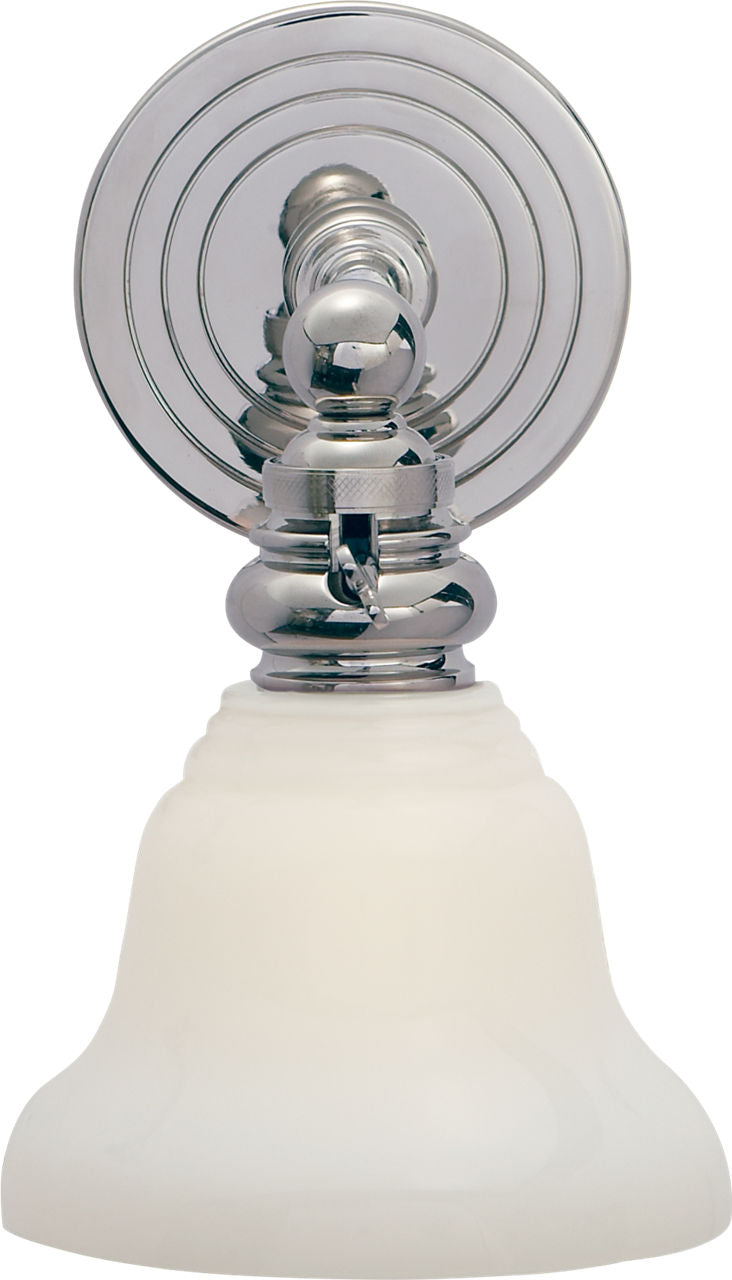 Boston Functional Single Light | Chrome | White Glass
