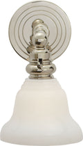 Boston Functional Single Light | Polished Nickel | White Glass