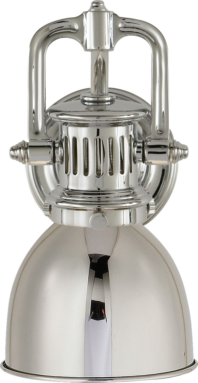 Yoke Suspended Sconce | Polished Nickel | Polished Nickel Shade
