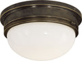 Marine Large Flush Mount | Bronze | White Glass