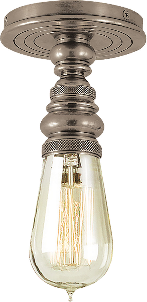 Boston Single Flush Mount | Antique Nickel