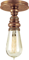 Boston Single Flush Mount | Hand-Rubbed Antique Brass