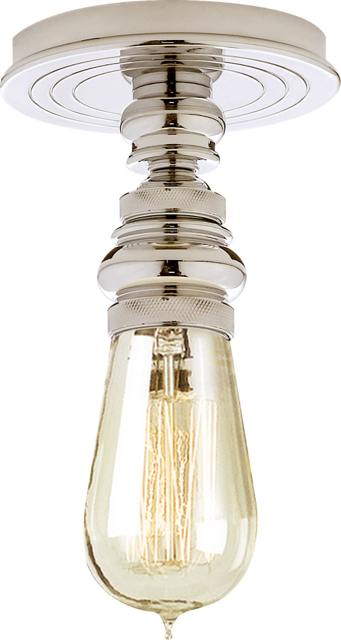 Boston Single Flush Mount | Polished Nickel