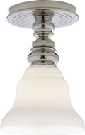 Boston Single Flush Mount | Polished Nickel | SLEG Shade