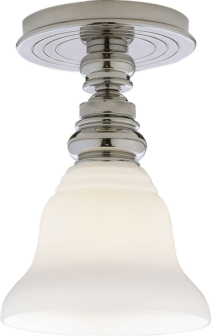 Boston Single Flush Mount | Polished Nickel | SLEG Shade