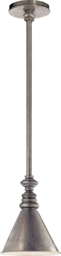 Boston Pendant | Antique Nickel | Mini Slant Shade