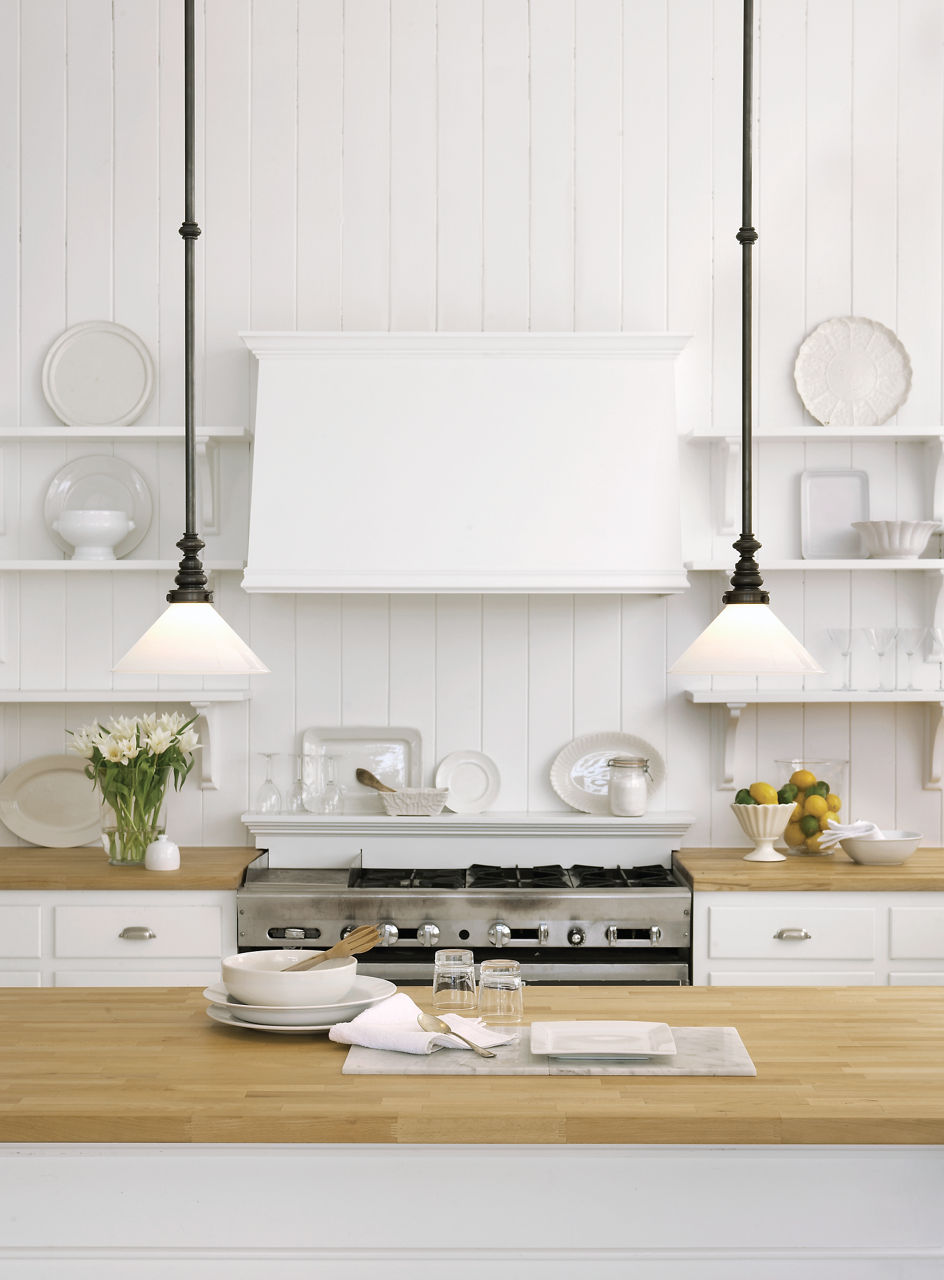 Boston Pendant | Bronze | White Glass Slant Shade