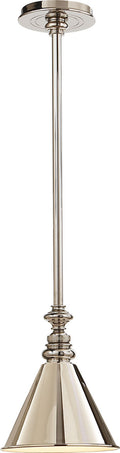 Boston Pendant | Polished Nickel | Mini Slant Shade