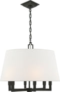 Square Tube Hanging Shade | Bronze | Linen Shade