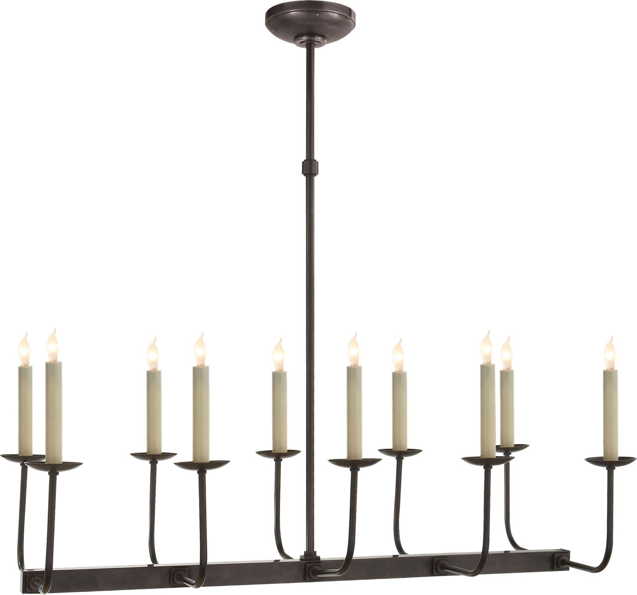 Linear Branched Chandelier | Bronze