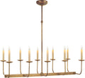 Linear Branched Chandelier | Hand-Rubbed Antique Brass
