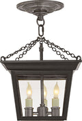 Cornice Semi-Flush Lantern | Blackened Rust