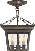 Cornice Semi-Flush Lantern | Bronze