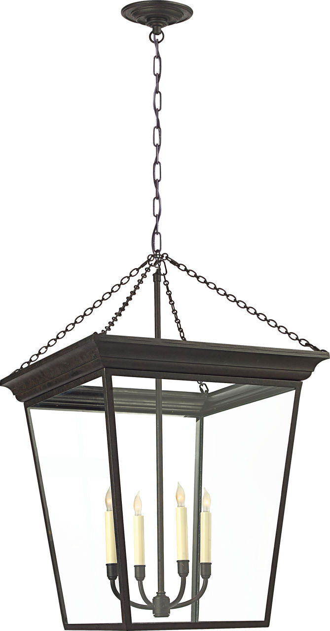 Cornice Large Lantern | Blackened Rust