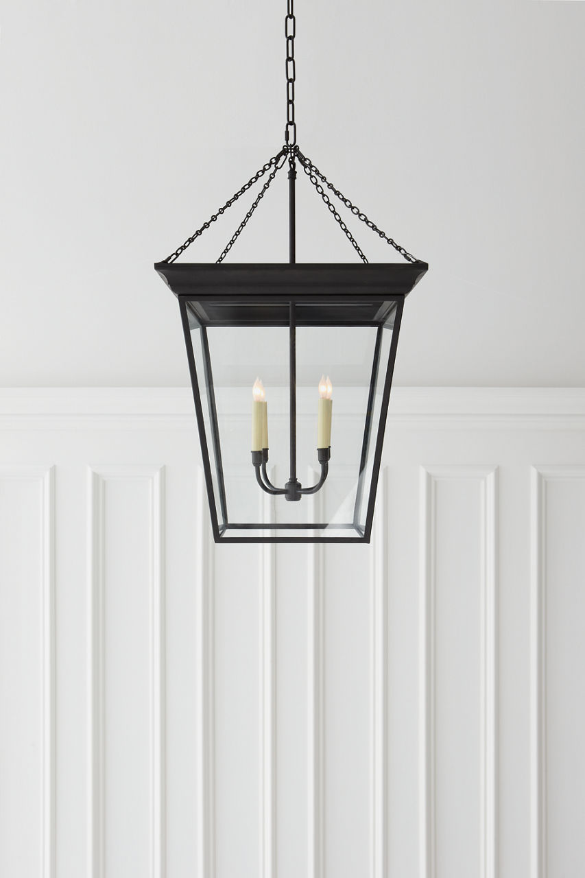 Cornice Large Lantern | Blackened Rust
