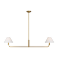 Colfax Medium Linear Chandelier Burnished Brass