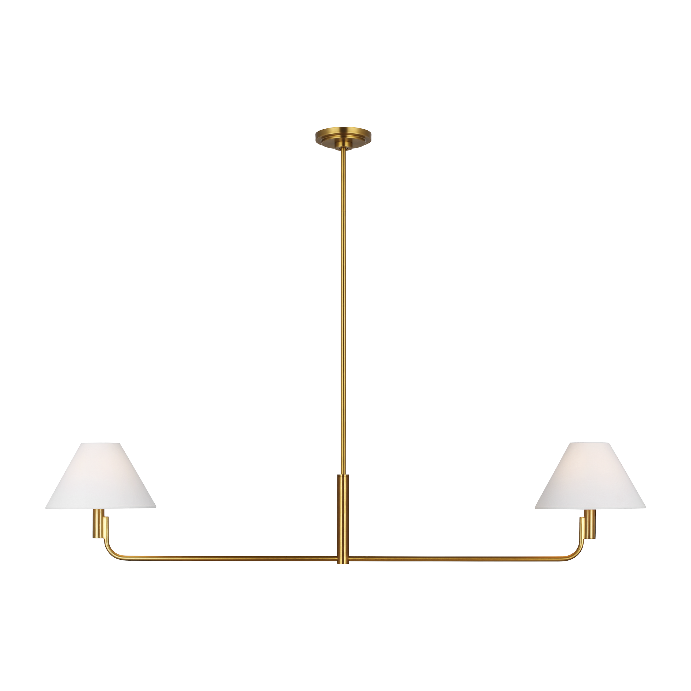 Colfax Medium Linear Chandelier Burnished Brass
