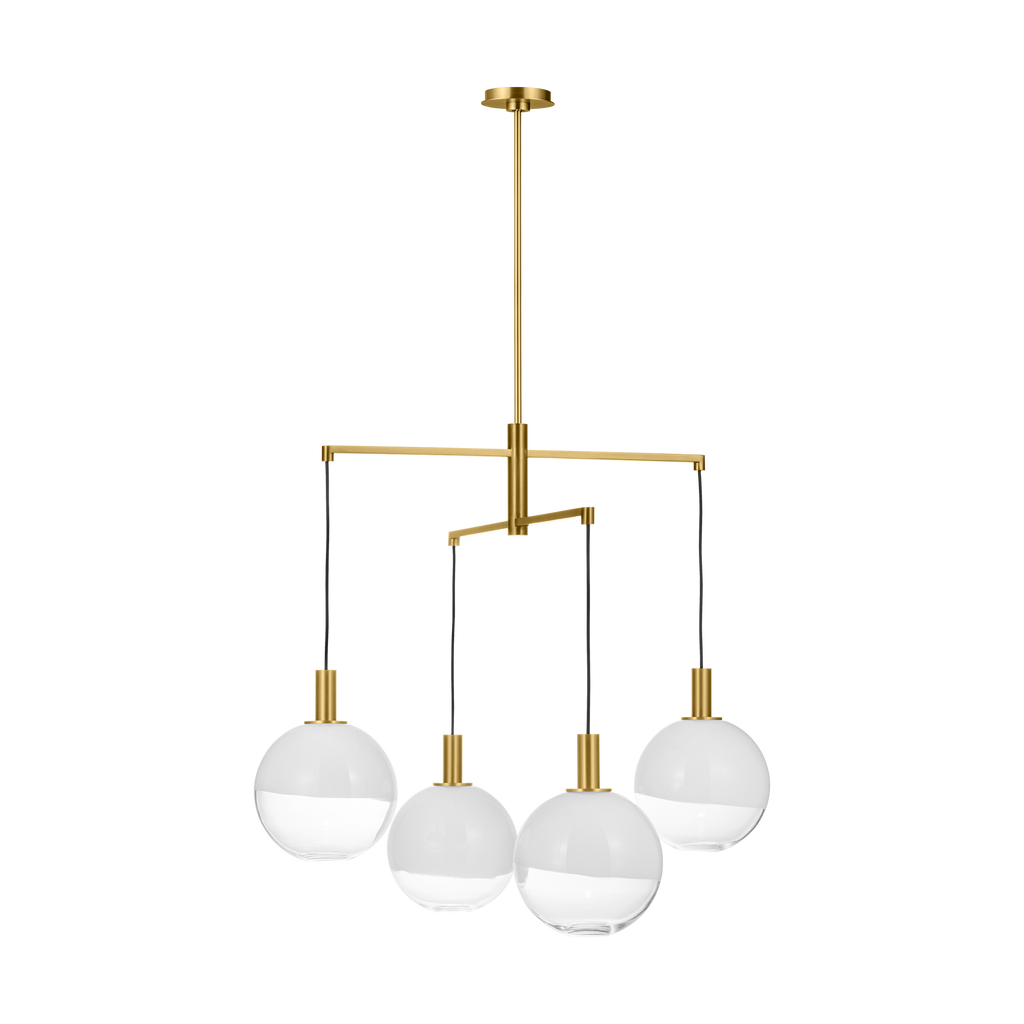 Torian Large Chandelier Burnished Brass