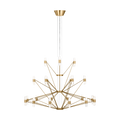 Lassell Three Tier Tall X-Large Chandelier | Natural Brass 2700K 120V