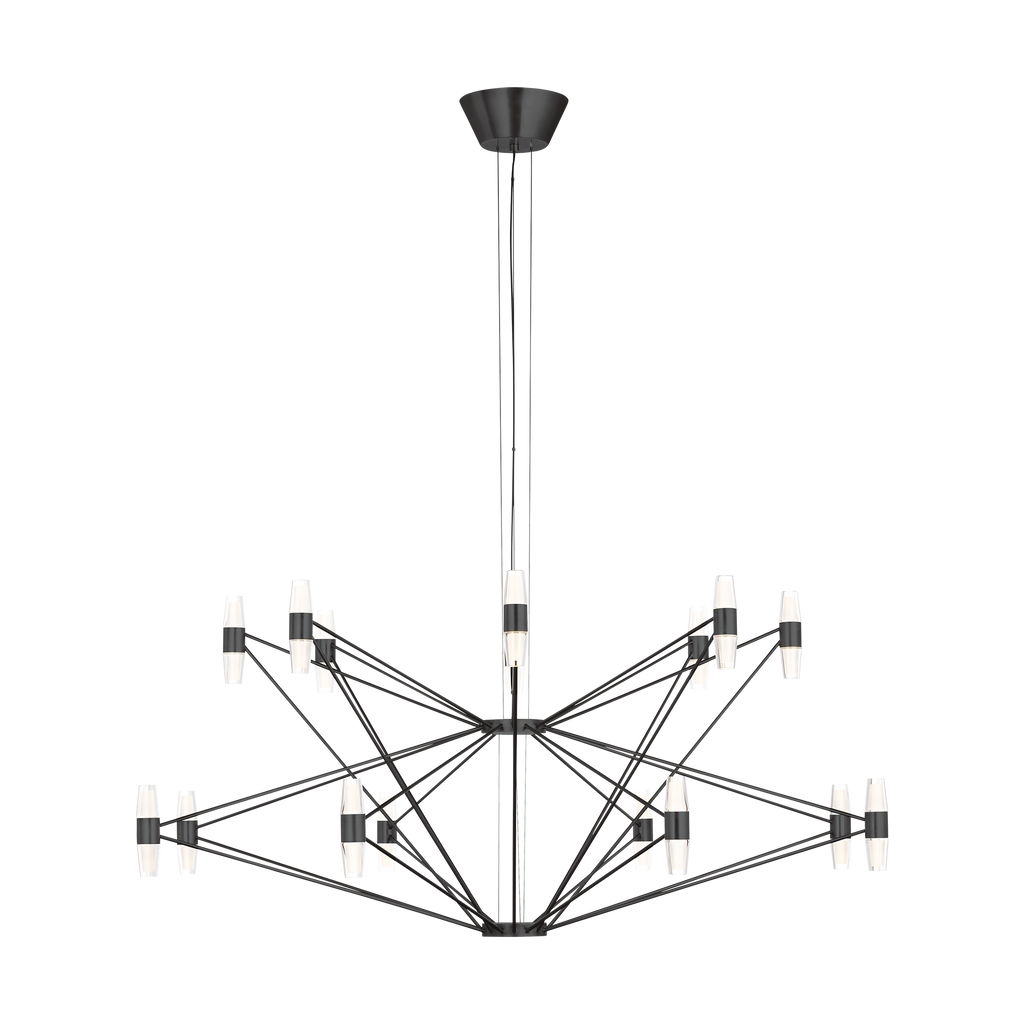 Lassell Two Tier X-Large Chandelier | Dark Bronze 2700K 120V