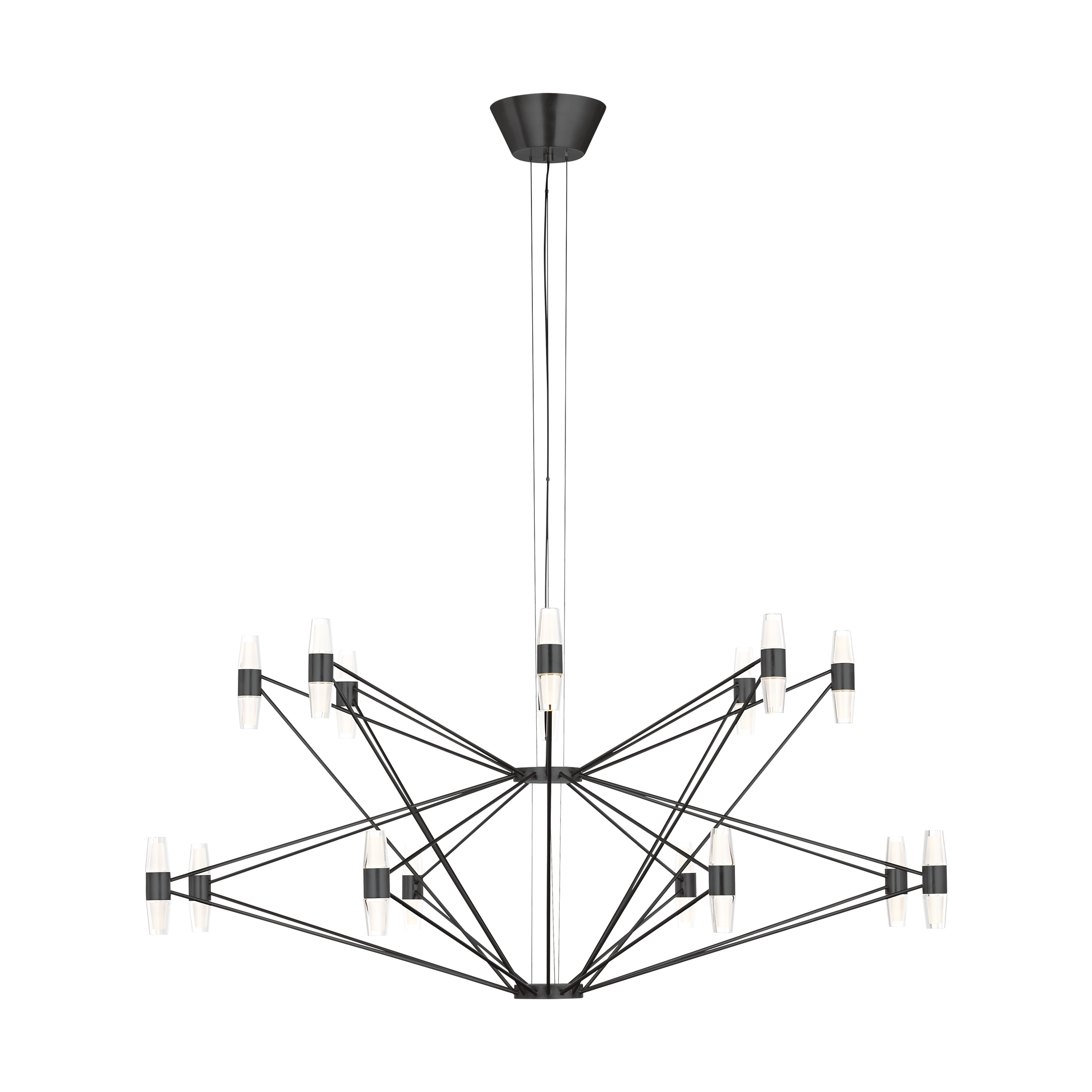 Lassell Two Tier X-Large Chandelier | Dark Bronze 2700K 120V