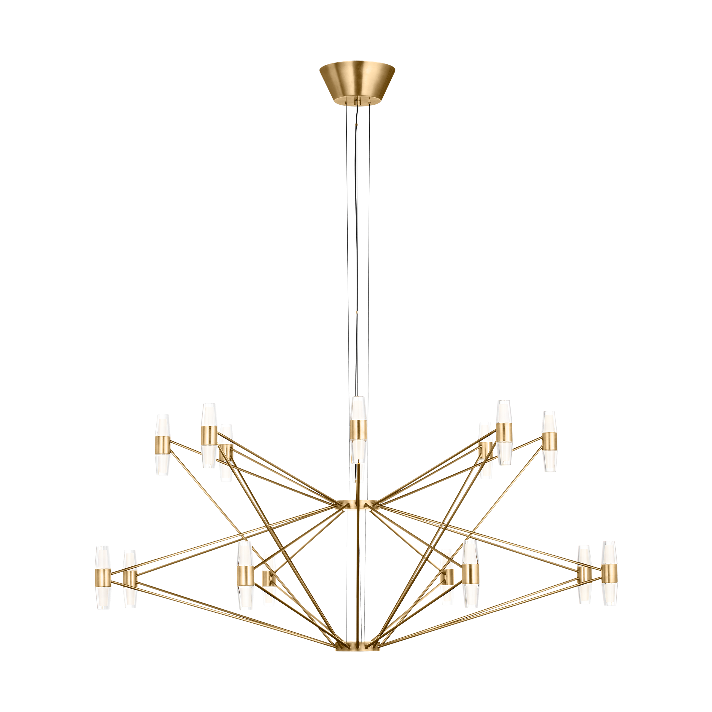 Lassell Two Tier X-Large Chandelier | Natural Brass 2700K 120V