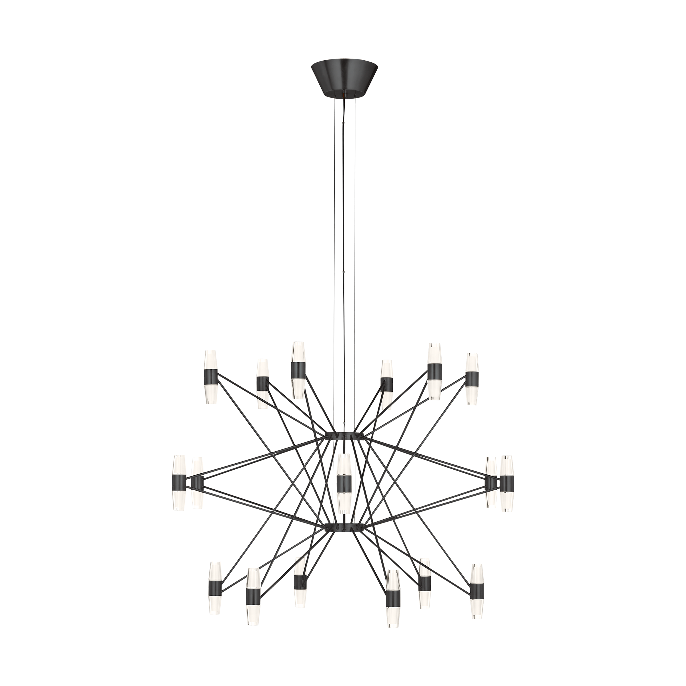 Lassell Three Tier X-Large Chandelier | Dark Bronze 2700K 120V