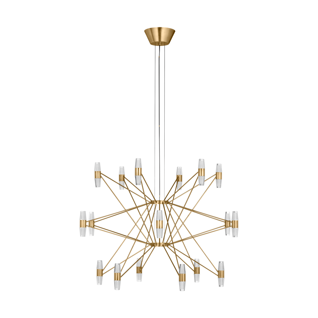 Lassell Three Tier X-Large Chandelier | Natural Brass 2700K 120V