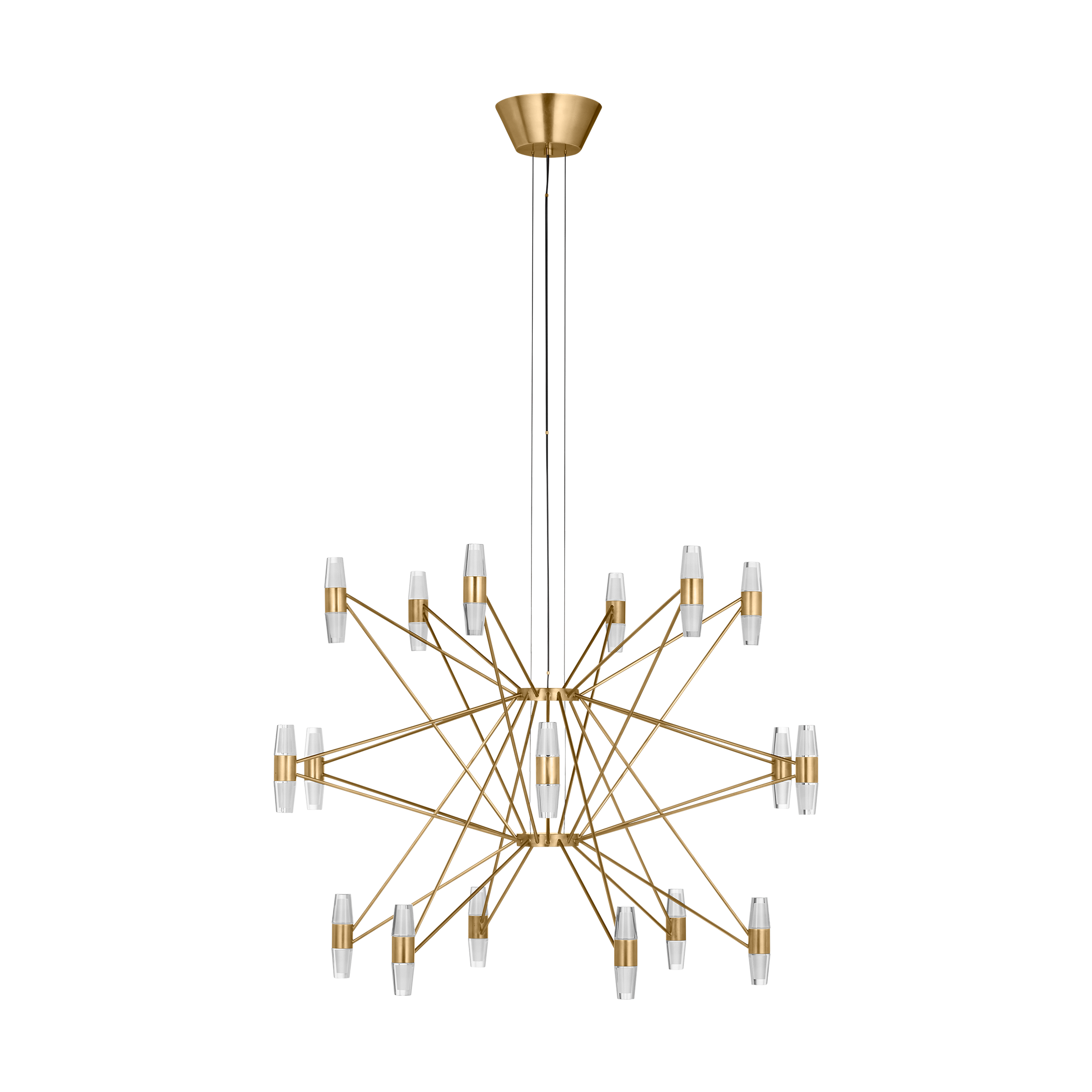 Lassell Three Tier X-Large Chandelier | Natural Brass 2700K 120V