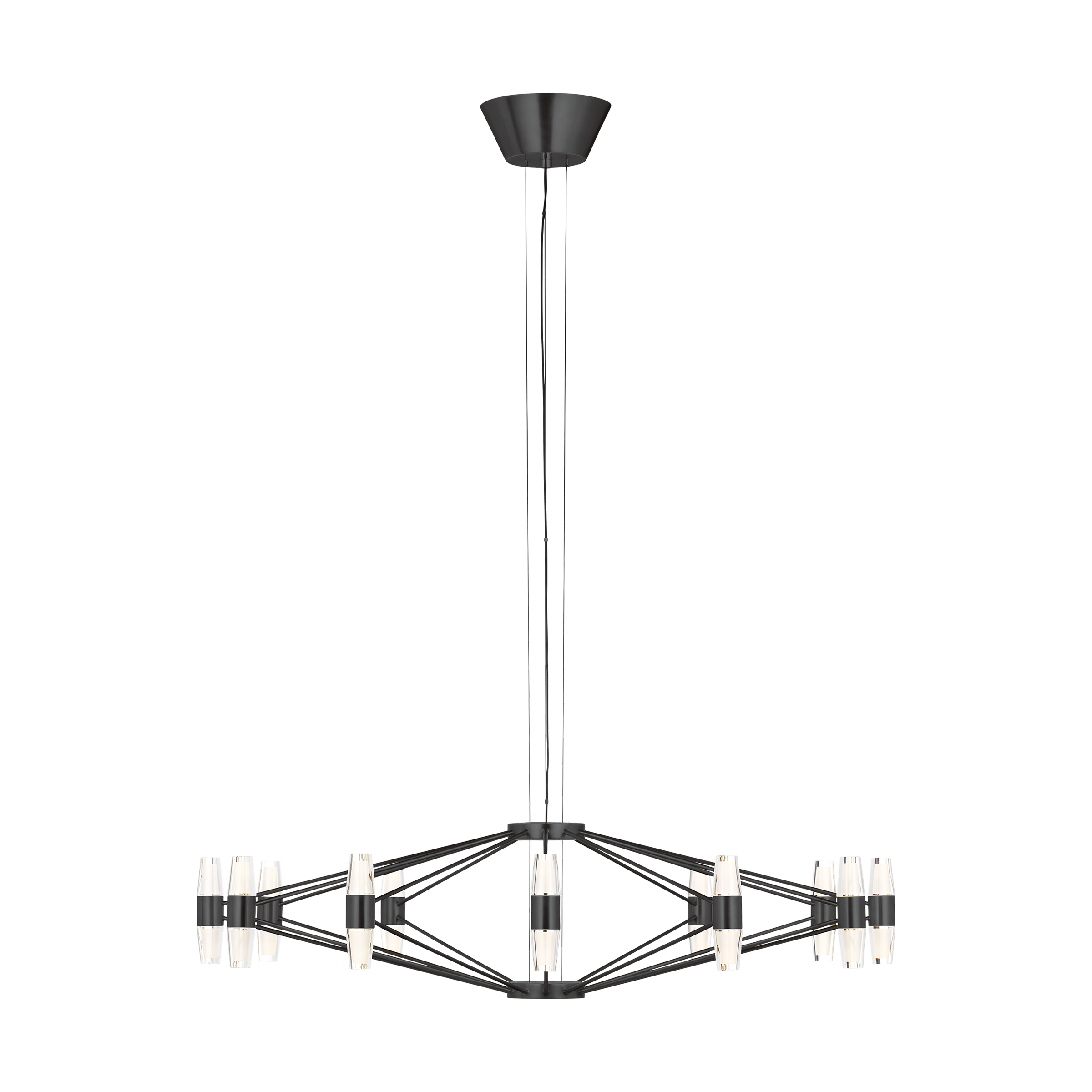Lassell Large Chandelier | Dark Bronze 2700K 120V