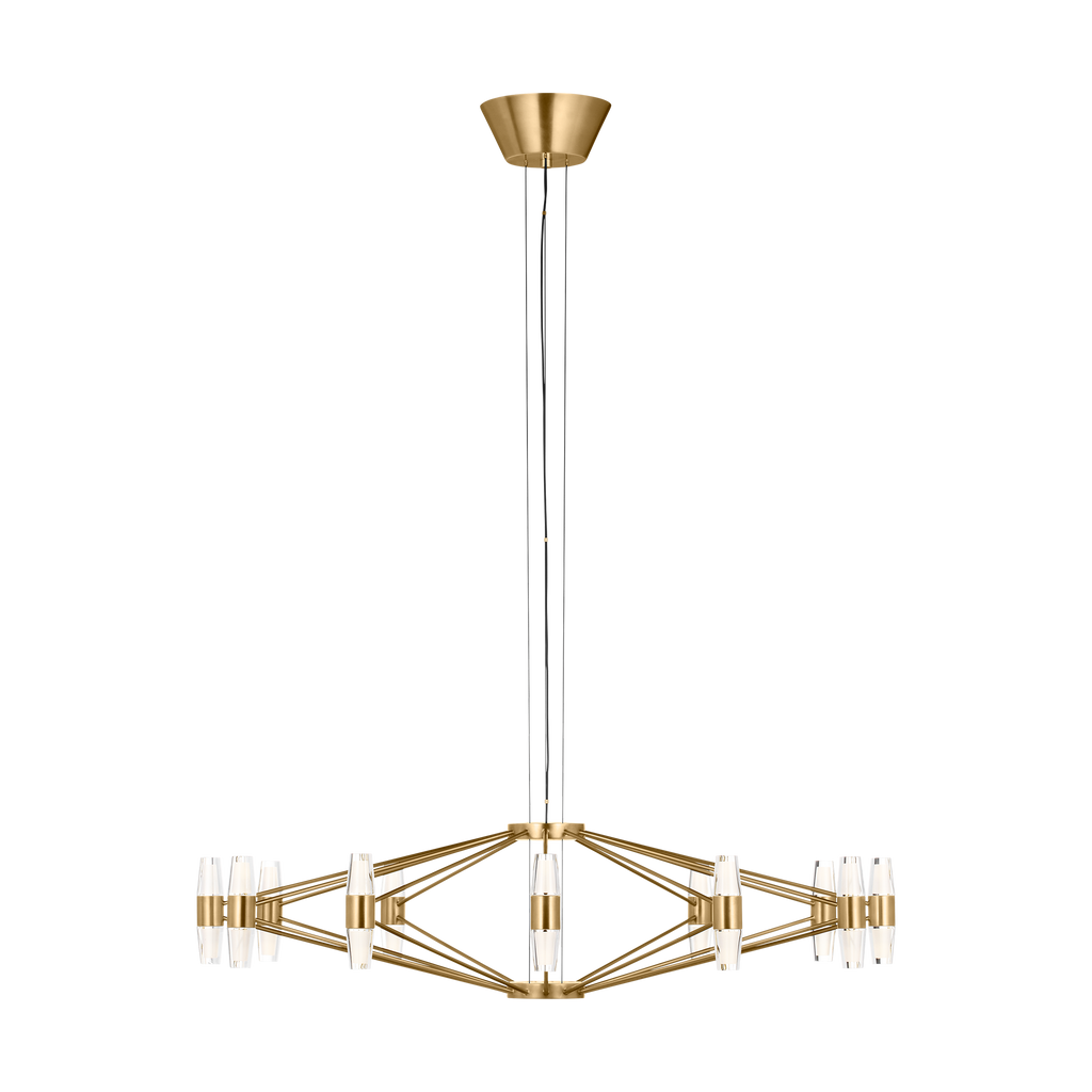 Lassell Large Chandelier | Natural Brass 2700K 120V