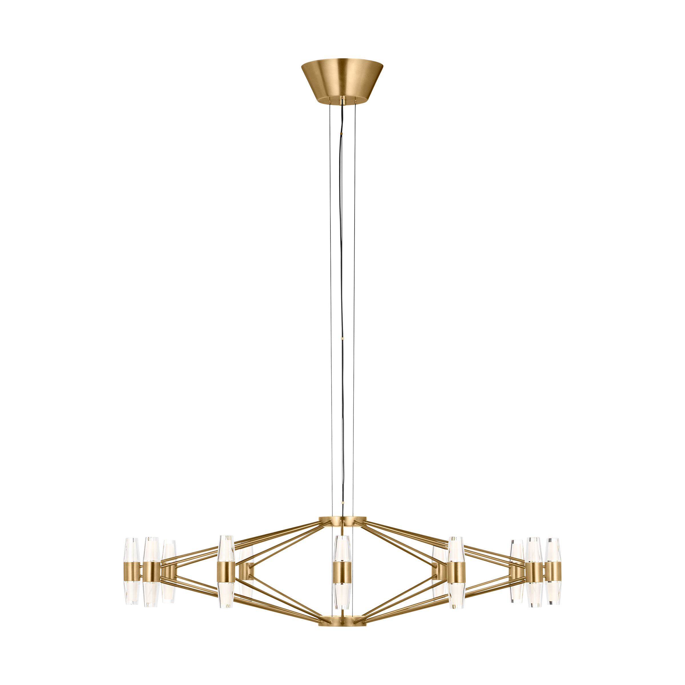 Lassell Large Chandelier | Natural Brass 2700K 120V