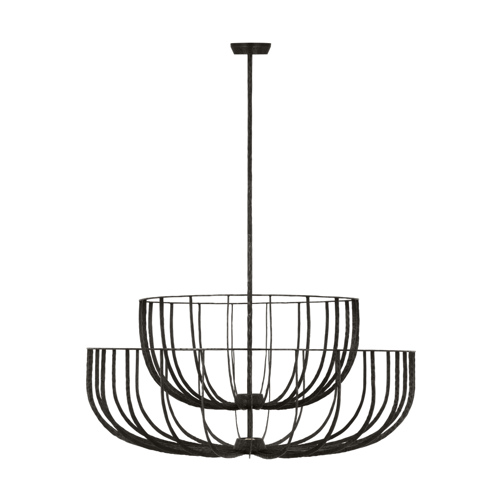 Sanchi X-Large Two Tier Chandelier aged iron 2700K 90 CRI
