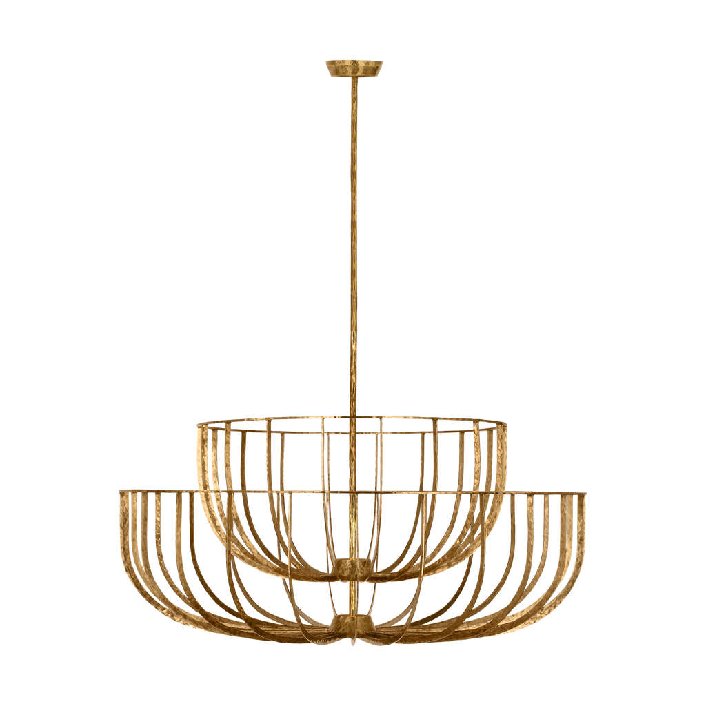 Sanchi X-Large Two Tier Chandelier Polished antique Brass 2700K 90 CRI