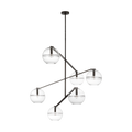 Lowing Grande Chandelier Clear Blackened forged LED 2700K 90 CRI lamp